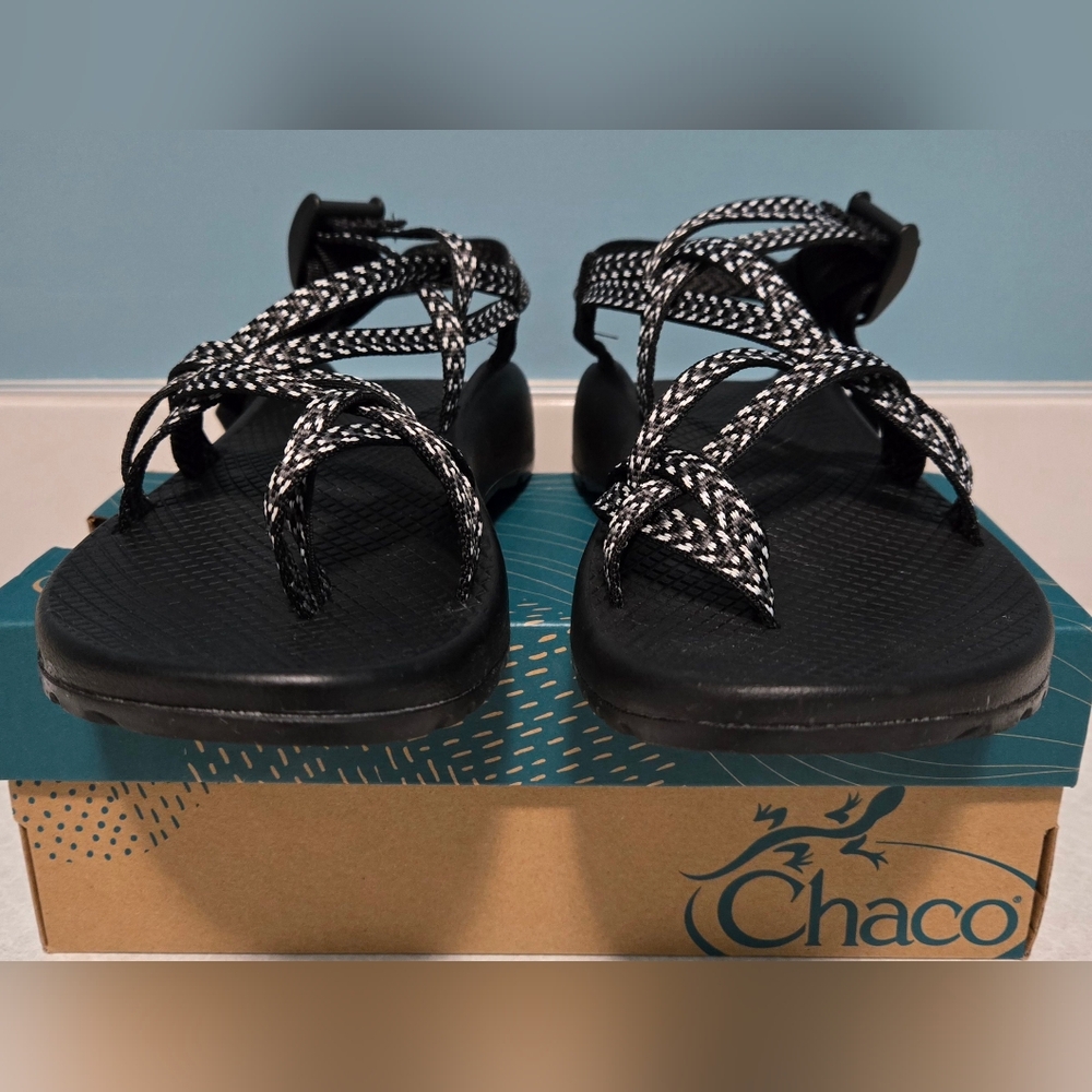 Chaco Black and White Sandals